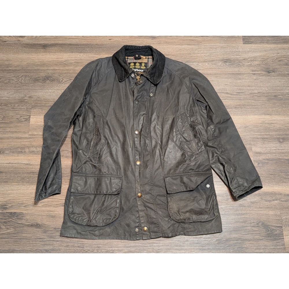 Barbour Bristol Wax Jacket Mens XL MWX0086NY92 AW18 Coat FLAWS